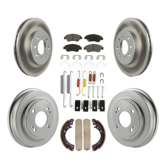 [Avant + Arrière] Kit de disque (revêtu) et plaquette (céramique) de frein pour 2007-2008 Honda Fit KGC-101948