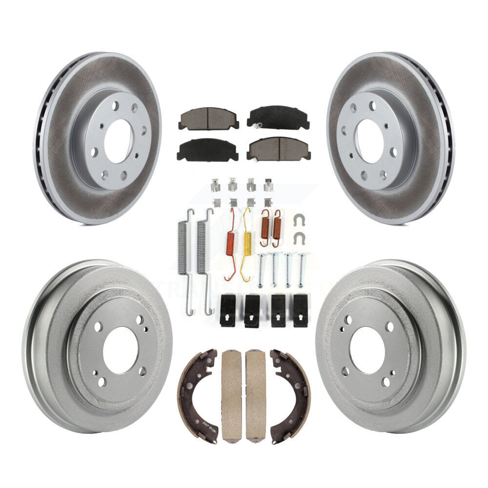 [Avant + Arrière] Kit de disque (revêtu) et plaquette (céramique) de frein pour Honda Civic KGC-101949