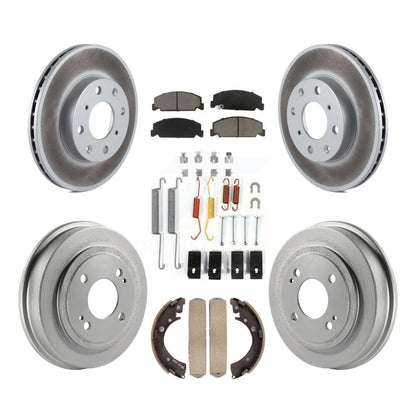 [Avant + Arrière] Kit de disque (revêtu) et plaquette (céramique) de frein pour Honda Civic KGC-101949