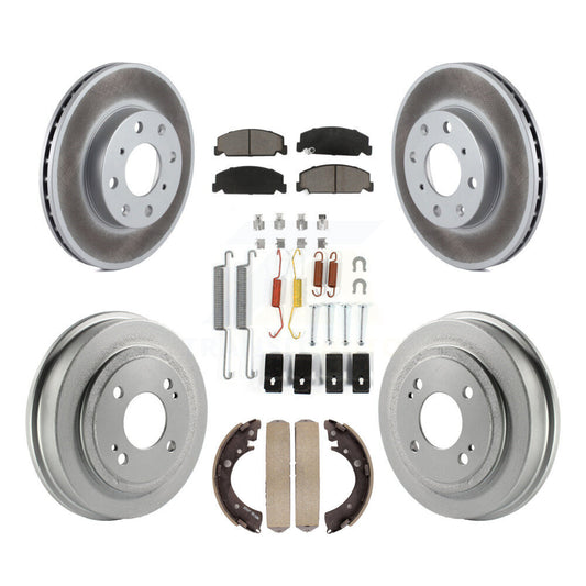 [Avant + Arrière] Kit de disque (revêtu) et plaquette (céramique) de frein pour Honda Civic KGC-101949