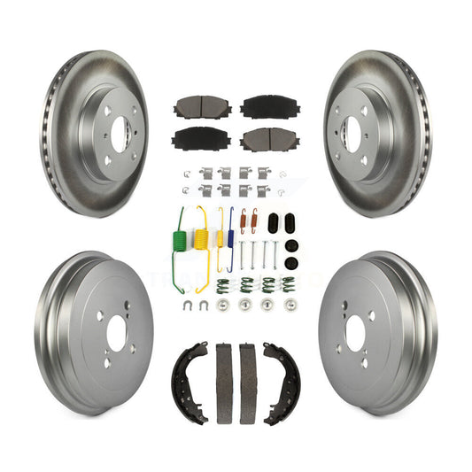 [Avant + Arrière] Kit de disque (revêtu) et plaquette (céramique) de frein pour Toyota Yaris KGC-101950