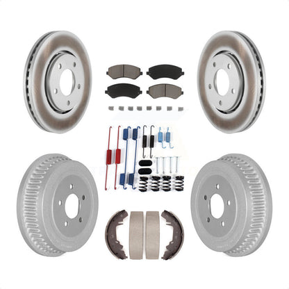 [Avant + Arrière] Kit de disque (revêtu) et plaquette (céramique) de frein pour Dodge Chrysler Town & Country Grand Caravan Voyager KGC-101952 par Transit Auto