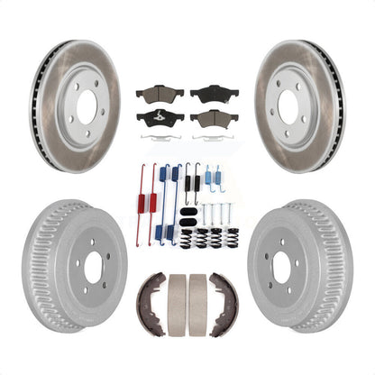 [Avant + Arrière] Kit de disque (revêtu) et plaquette (céramique) de frein pour Dodge Chrysler Town & Country Grand Caravan KGC-101953 par Transit Auto