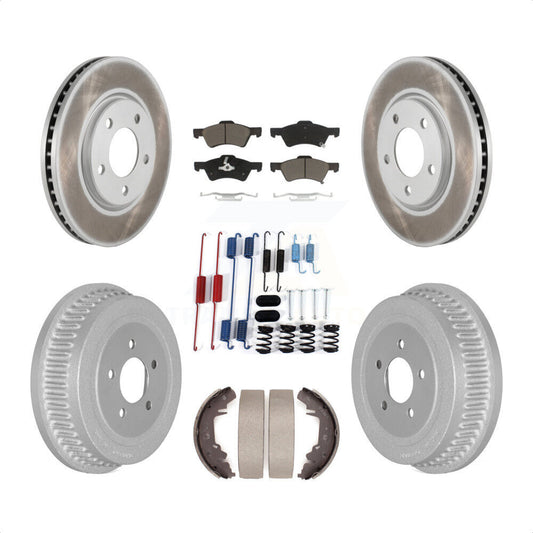 [Avant + Arrière] Kit de disque (revêtu) et plaquette (céramique) de frein pour Dodge Chrysler Town & Country Grand Caravan KGC-101953 par Transit Auto