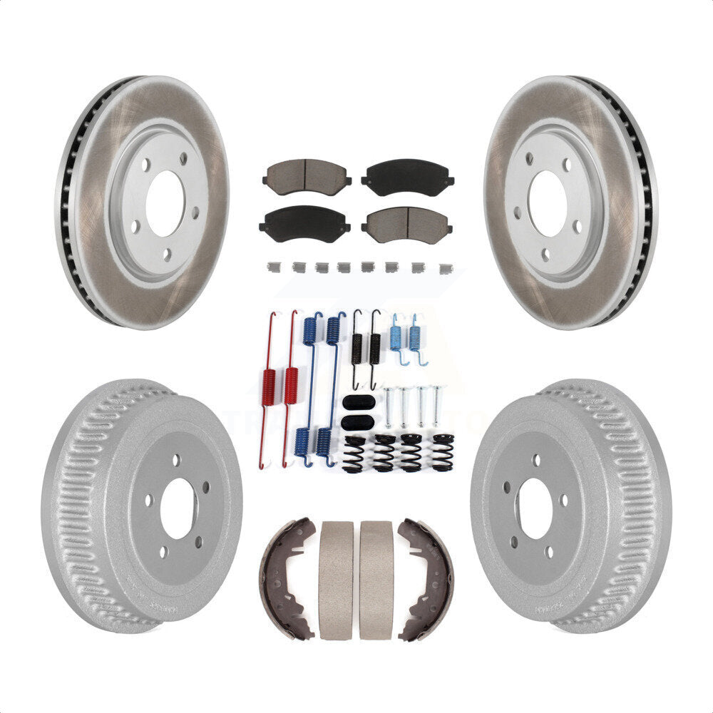 [Avant + Arrière] Kit de disque (revêtu) et plaquette (céramique) de frein pour Dodge Grand Caravan Chrysler Voyager KGC-101954 par Transit Auto