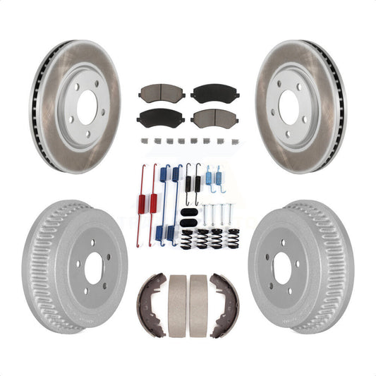 [Avant + Arrière] Kit de disque (revêtu) et plaquette (céramique) de frein pour Dodge Grand Caravan Chrysler Voyager KGC-101954 par Transit Auto