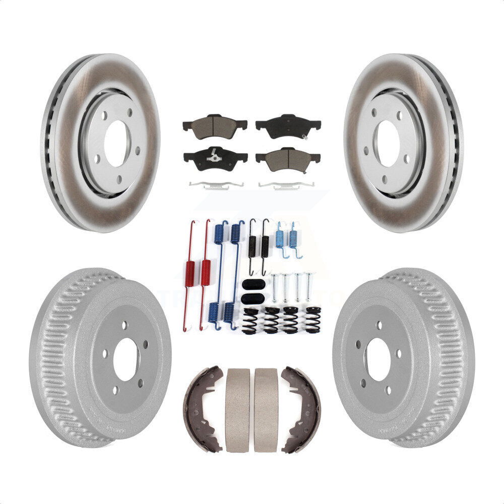[Avant + Arrière] Kit de disque (revêtu) et plaquette (céramique) de frein pour Dodge Caravan Chrysler Voyager KGC-101955 par Transit Auto