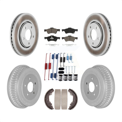 [Avant + Arrière] Kit de disque (revêtu) et plaquette (céramique) de frein pour Dodge Caravan Chrysler Voyager KGC-101955 par Transit Auto