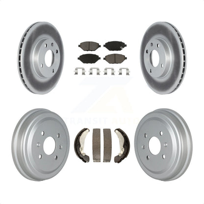 [Avant + Arrière] Kit de disque (revêtu) et plaquette (céramique) de frein pour 2016-2021 Chevrolet Spark KGC-101956 par Transit Auto