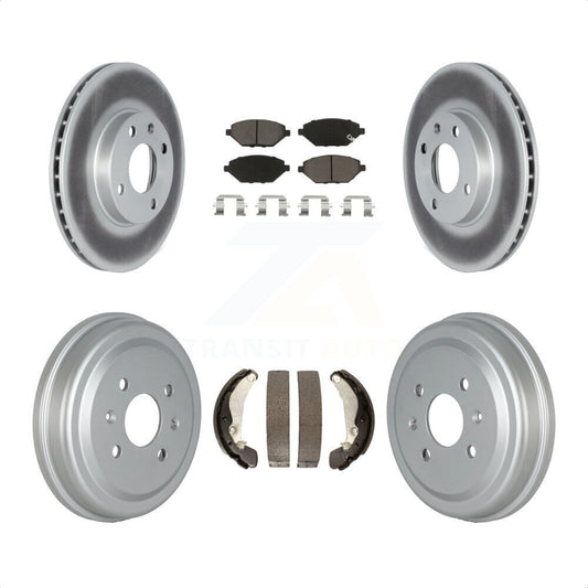 [Avant + Arrière] Kit de disque (revêtu) et plaquette (céramique) de frein pour 2016-2021 Chevrolet Spark KGC-101956 par Transit Auto