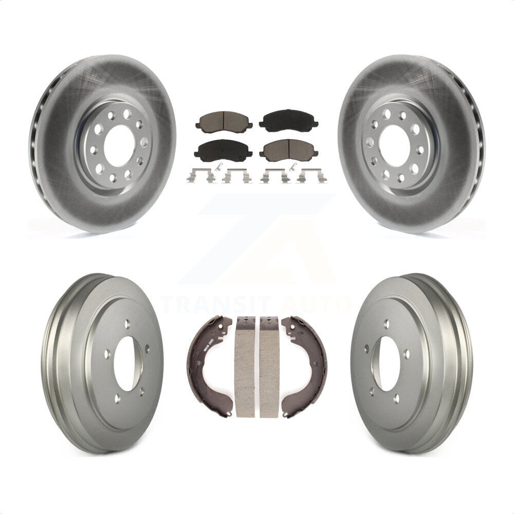 [Avant + Arrière] Kit de disque (revêtu) et plaquette (céramique) de frein pour 2017 Jeep Compass avec 305mm Diameter Rotor KGC-101957 par Transit Auto