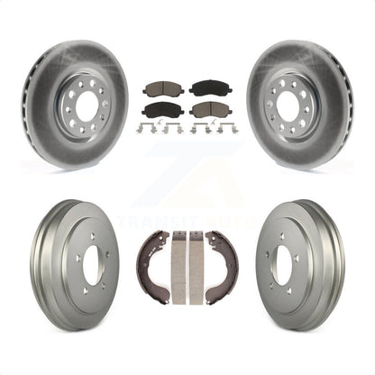 [Avant + Arrière] Kit de disque (revêtu) et plaquette (céramique) de frein pour 2017 Jeep Compass avec 305mm Diameter Rotor KGC-101957 par Transit Auto