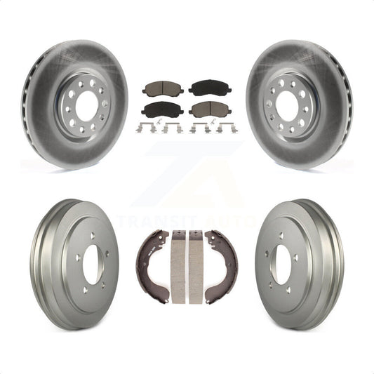 [Avant + Arrière] Kit de disque (revêtu) et plaquette (céramique) de frein pour 2017 Jeep Compass avec 305mm Diameter Rotor KGC-101957 par Transit Auto