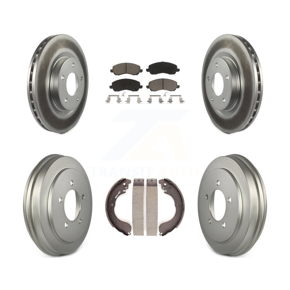 [Avant + Arrière] Kit de disque (revêtu) et plaquette (céramique) de frein pour Jeep Patriot Compass Dodge Caliber Chrysler Sebring Avenger KGC-101958