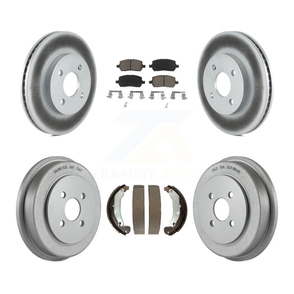 [Avant + Arrière] Kit de disque (revêtu) et plaquette (céramique) de frein pour Chevrolet Cobalt Saturn Ion Pontiac Pursuit KGC-101959