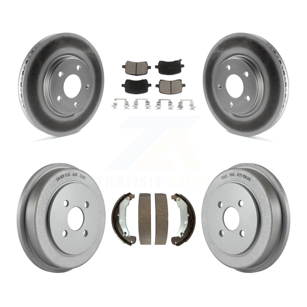 [Avant + Arrière] Kit de disque (revêtu) et plaquette (céramique) de frein pour 2006 Pontiac Pursuit avec Brakes KGC-101960