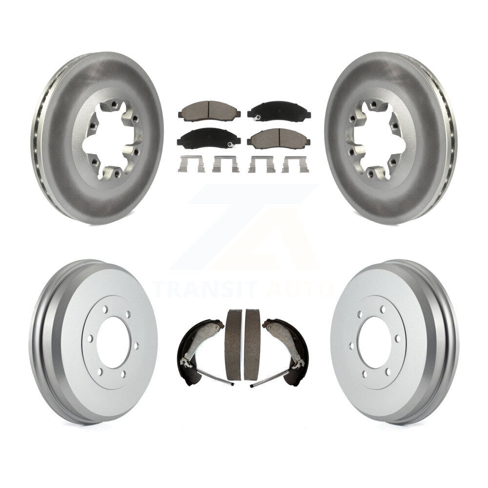 [Avant + Arrière] Kit de disque (revêtu) et plaquette (céramique) de frein pour Chevrolet Colorado GMC Canyon Isuzu i-290 i-280 i-370 i-350 KGC-101968
