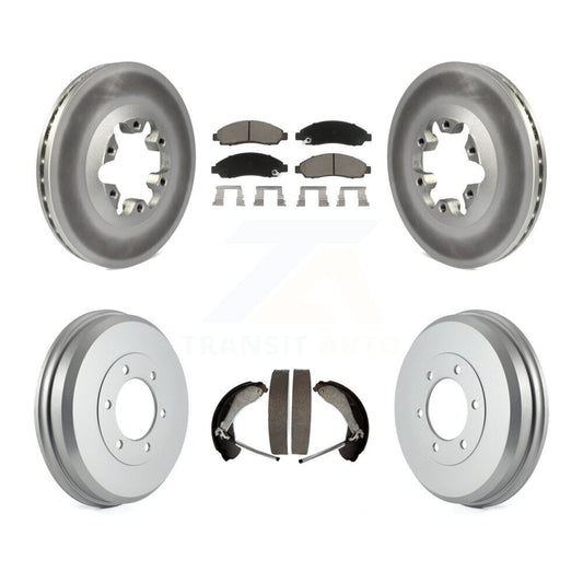 [Avant + Arrière] Kit de disque (revêtu) et plaquette (céramique) de frein pour Chevrolet Colorado GMC Canyon Isuzu i-290 i-280 i-370 i-350 KGC-101968