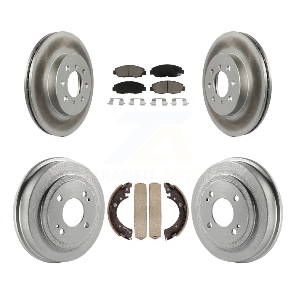 [Avant + Arrière] Kit de disque (revêtu) et plaquette (céramique) de frein pour Honda Civic Acura EL KGC-101970