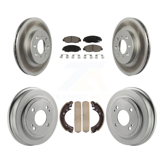 [Avant + Arrière] Kit de disque (revêtu) et plaquette (céramique) de frein pour Honda Civic Acura EL KGC-101970