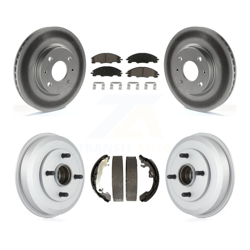 [Avant + Arrière] Kit de disque (revêtu) et plaquette (céramique) de frein pour 2008 Ford Focus Wheel Bearing Includes KGC-101972
