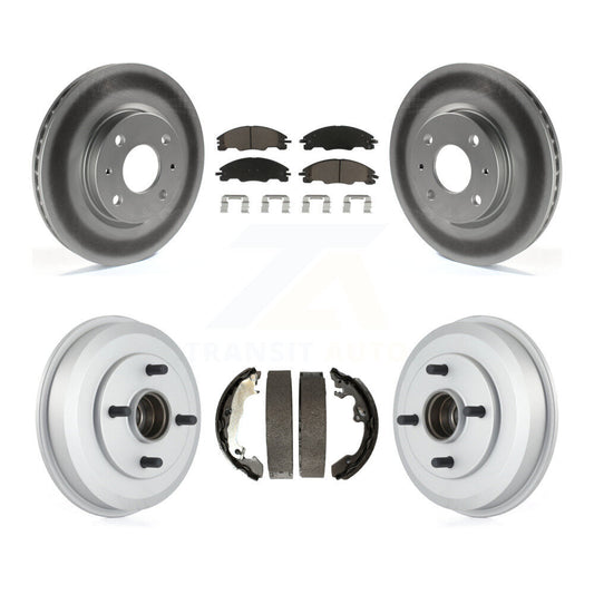 [Avant + Arrière] Kit de disque (revêtu) et plaquette (céramique) de frein pour 2008 Ford Focus Wheel Bearing Includes KGC-101972
