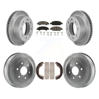 [Avant + Arrière] Kit de disque (revêtu) et plaquette (céramique) de frein pour 2011 Chevrolet Silverado 1500 Hybrid KGC-101976 par Transit Auto