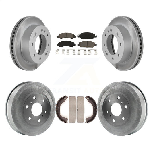 [Avant + Arrière] Kit de disque (revêtu) et plaquette (céramique) de frein pour 2011 Chevrolet Silverado 1500 Hybrid KGC-101976 par Transit Auto