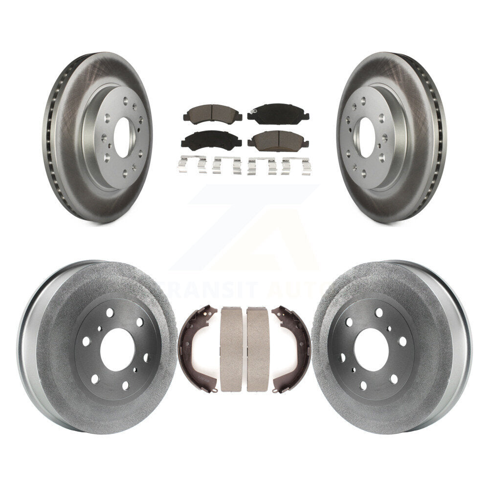 [Avant + Arrière] Kit de disque (revêtu) et plaquette (céramique) de frein pour Chevrolet Silverado 1500 GMC Sierra KGC-101977