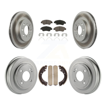 [Avant + Arrière] Kit de disque (revêtu) et plaquette (céramique) de frein pour 2007-2008 Honda Fit KGC-101978