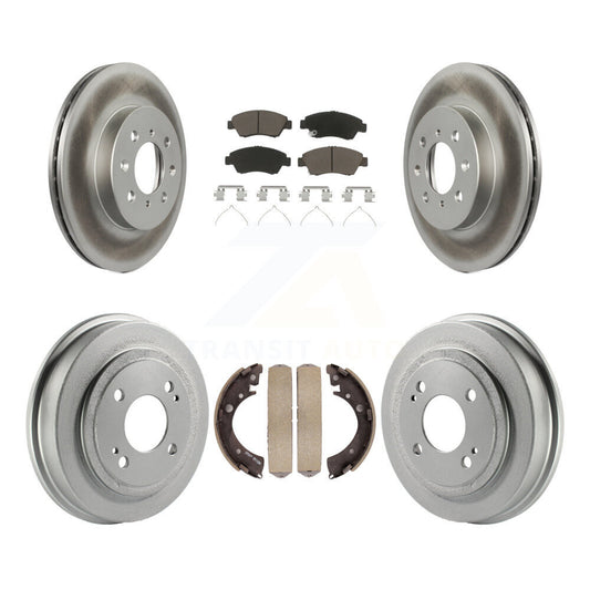 [Avant + Arrière] Kit de disque (revêtu) et plaquette (céramique) de frein pour 2007-2008 Honda Fit KGC-101978