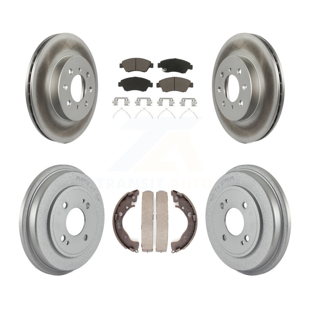 [Avant + Arrière] Kit de disque (revêtu) et plaquette (céramique) de frein pour Honda Fit KGC-101979