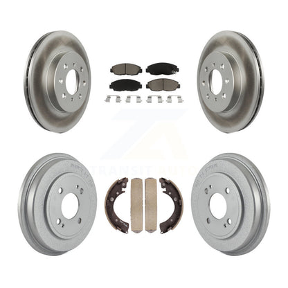 [Avant + Arrière] Kit de disque (revêtu) et plaquette (céramique) de frein pour Honda Civic KGC-101980