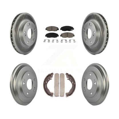 [Avant + Arrière] Kit de disque (revêtu) et plaquette (céramique) de frein pour Honda Civic KGC-101983