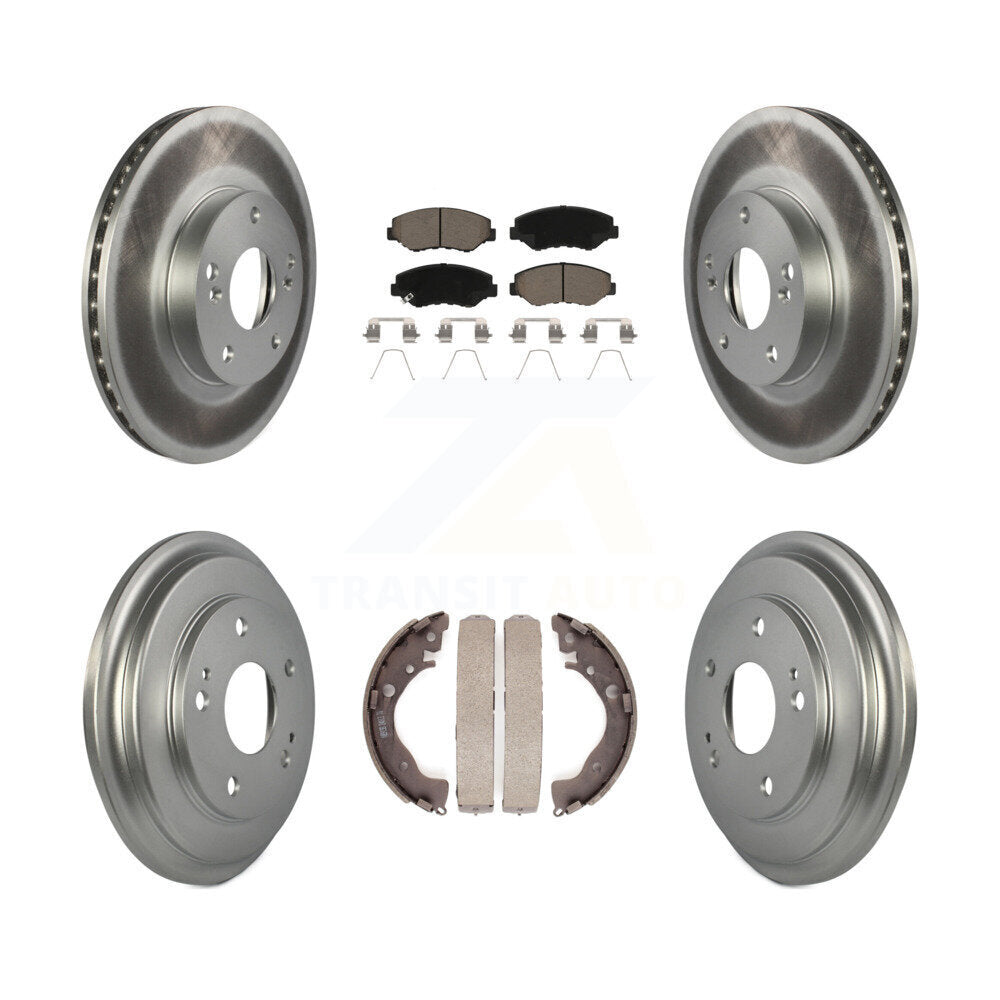 [Avant + Arrière] Kit de disque (revêtu) et plaquette (céramique) de frein pour Honda Civic KGC-101985