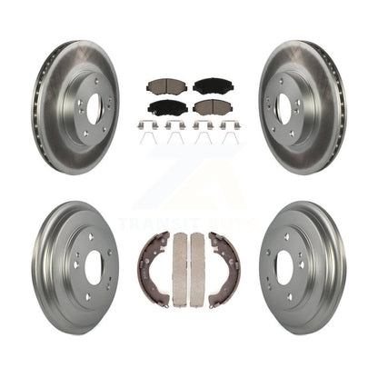 [Avant + Arrière] Kit de disque (revêtu) et plaquette (céramique) de frein pour Honda Civic KGC-101985