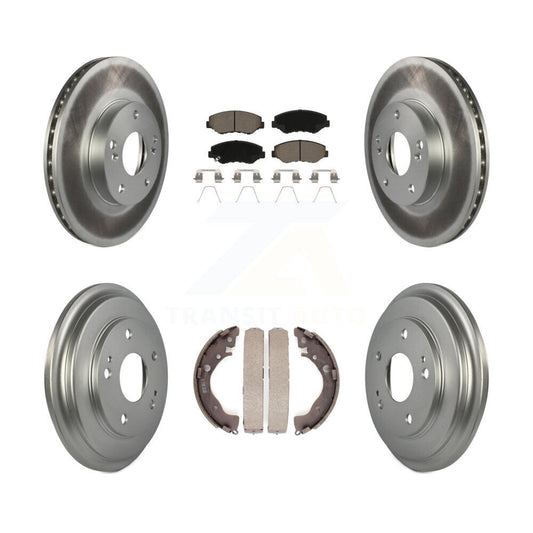 [Avant + Arrière] Kit de disque (revêtu) et plaquette (céramique) de frein pour Honda Civic KGC-101985