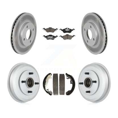 [Avant + Arrière] Kit de disque (revêtu) et plaquette (céramique) de frein pour Ford Focus Wheel Bearing Includes KGC-101987