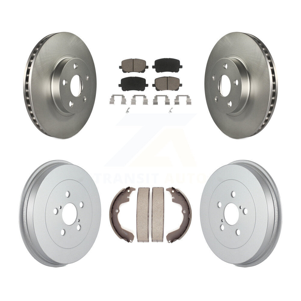[Avant + Arrière] Kit de disque (revêtu) et plaquette (céramique) de frein pour Toyota Matrix Pontiac Vibe KGC-101988