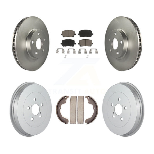 [Avant + Arrière] Kit de disque (revêtu) et plaquette (céramique) de frein pour Toyota Matrix Pontiac Vibe KGC-101988
