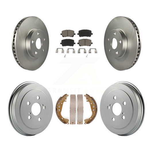 [Avant + Arrière] Kit de disque (revêtu) et plaquette (céramique) de frein pour Toyota Corolla KGC-101990