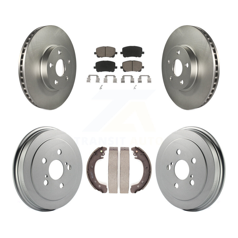 [Avant + Arrière] Kit de disque (revêtu) et plaquette (céramique) de frein pour Toyota Corolla KGC-101991