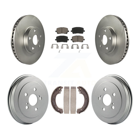 [Avant + Arrière] Kit de disque (revêtu) et plaquette (céramique) de frein pour Toyota Corolla KGC-101991