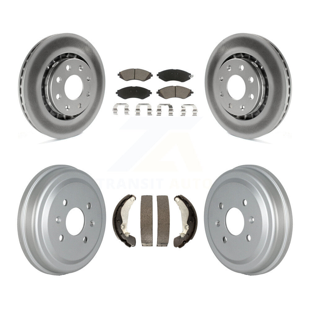 [Avant + Arrière] Kit de disque (revêtu) et plaquette (céramique) de frein pour Chevrolet Aveo Spark Aveo5 Pontiac G3 Suzuki Wave Wave5 Swift+ KGC-101993