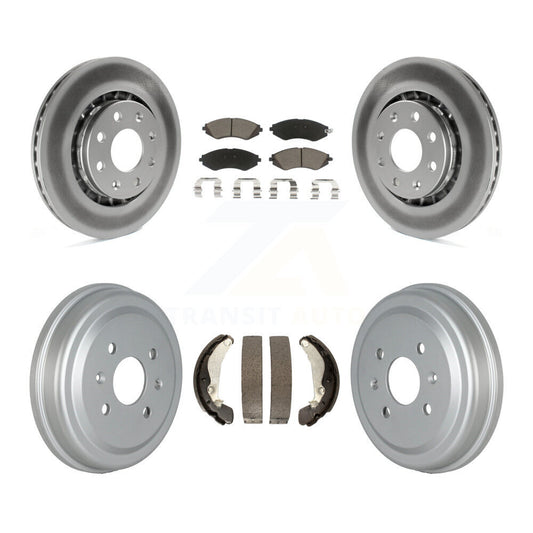 [Avant + Arrière] Kit de disque (revêtu) et plaquette (céramique) de frein pour Chevrolet Aveo Spark Aveo5 Pontiac G3 Suzuki Wave Wave5 Swift+ KGC-101993