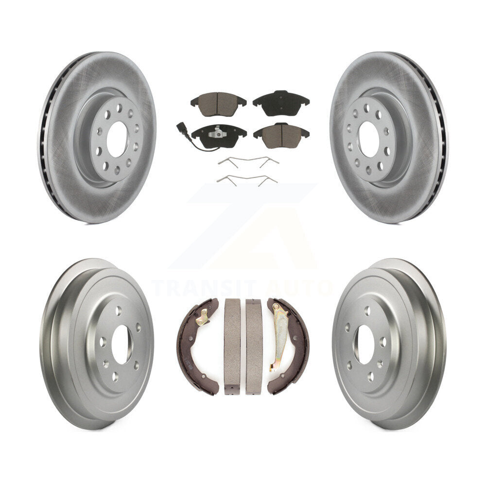 [Avant + Arrière] Kit de disque (revêtu) et plaquette (céramique) de frein pour Volkswagen Jetta Beetle avec 312mm Diameter Rotor KGC-101994