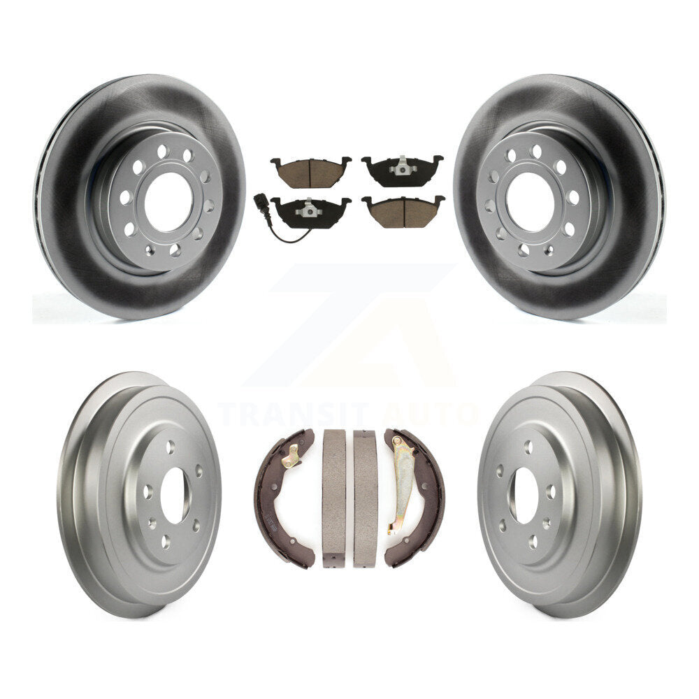 [Avant + Arrière] Kit de disque (revêtu) et plaquette (céramique) de frein pour 2011-2012 Volkswagen Jetta avec 280mm Diameter Rotor KGC-101995