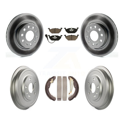 [Avant + Arrière] Kit de disque (revêtu) et plaquette (céramique) de frein pour 2011-2012 Volkswagen Jetta avec 280mm Diameter Rotor KGC-101995