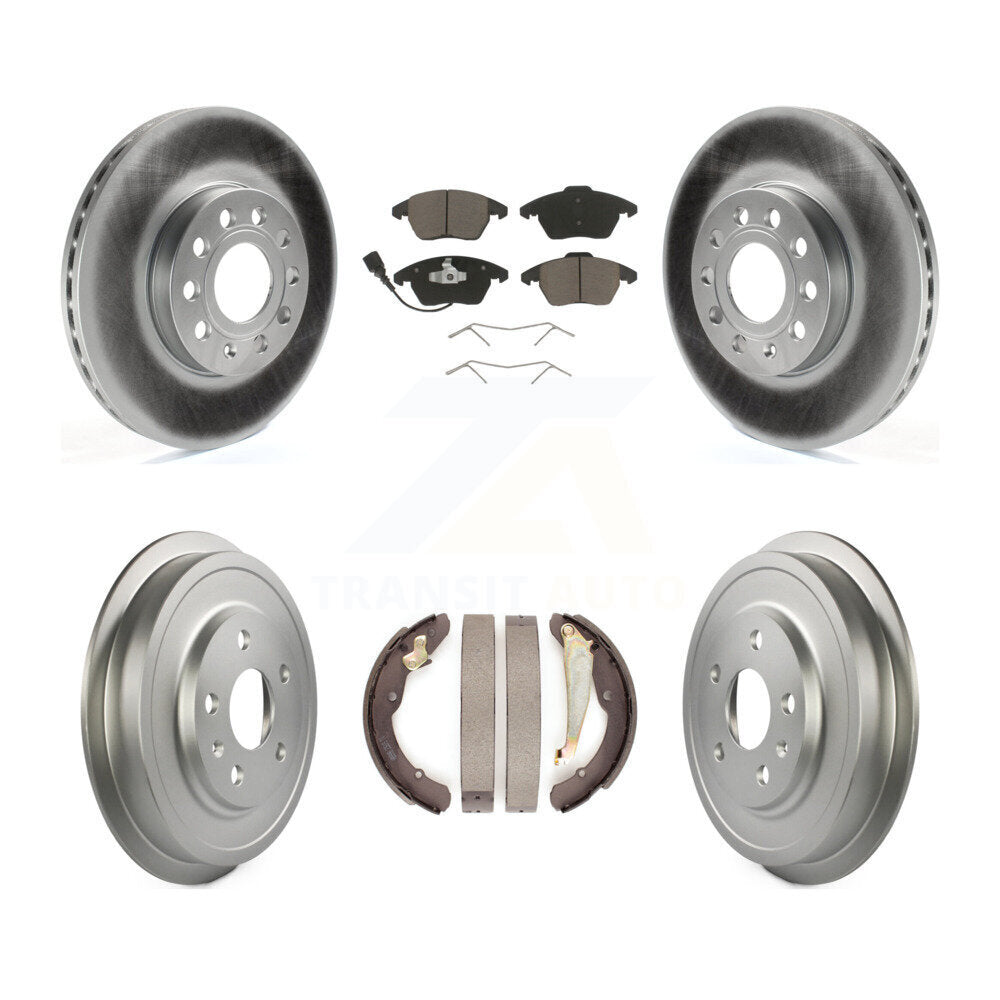 [Avant + Arrière] Kit de disque (revêtu) et plaquette (céramique) de frein pour Volkswagen Jetta Beetle avec 288mm Diameter Rotor KGC-101996