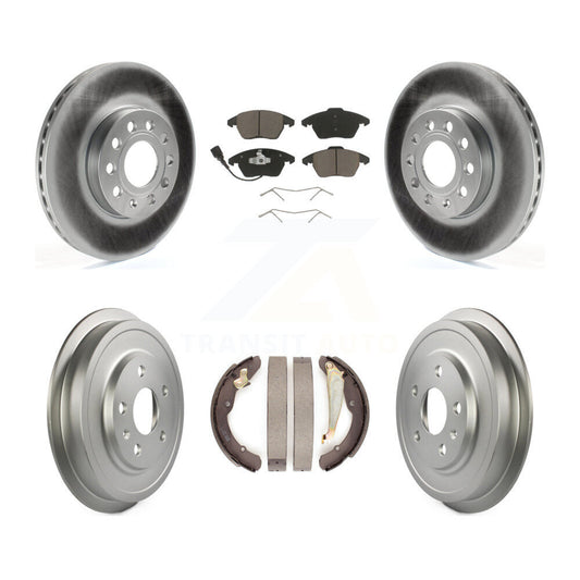 [Avant + Arrière] Kit de disque (revêtu) et plaquette (céramique) de frein pour Volkswagen Jetta Beetle avec 288mm Diameter Rotor KGC-101996